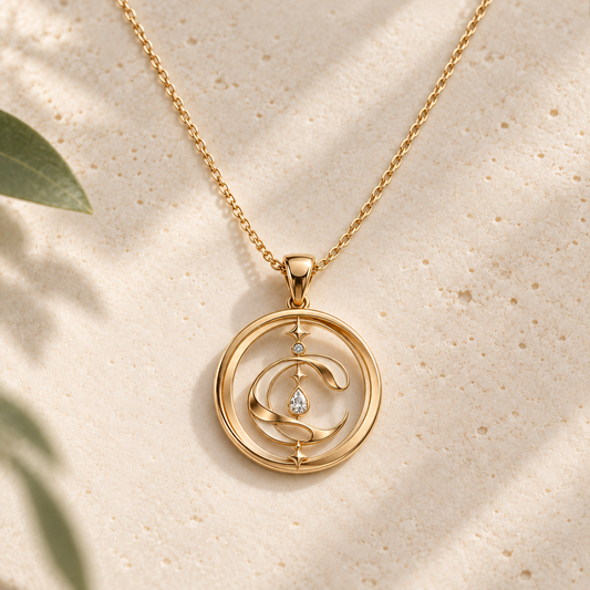 CURVEMIX Eveline Crystal Pendant Necklace