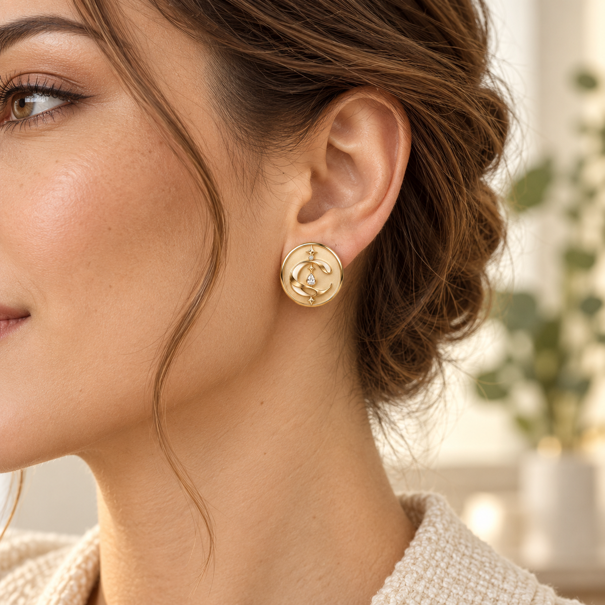 CURVEMIX Aurelia Dome Stud Earrings