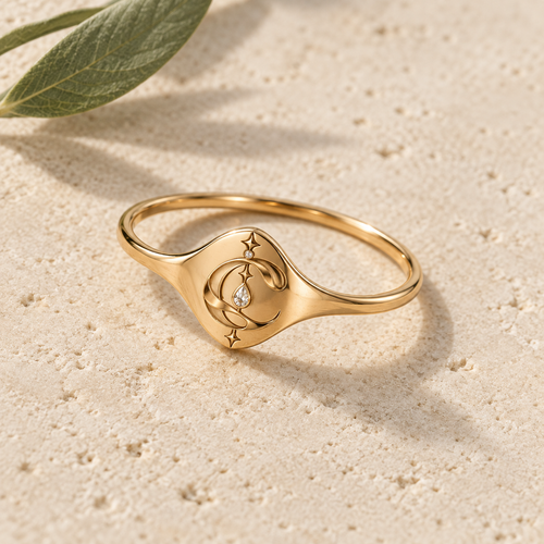 CURVEMIX Estelle Crystal Band Ring