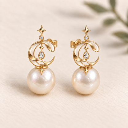 CURVEMIX Elara Pearl Drop Earrings