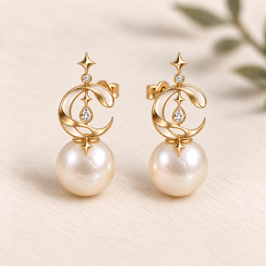 CURVEMIX Elara Pearl Drop Earrings