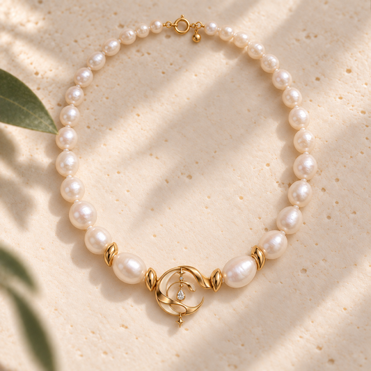 CURVEMIX Mira Pearl Pendant Necklace