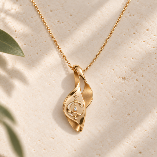 CURVEMIX Solenne Organic Pendant Necklace